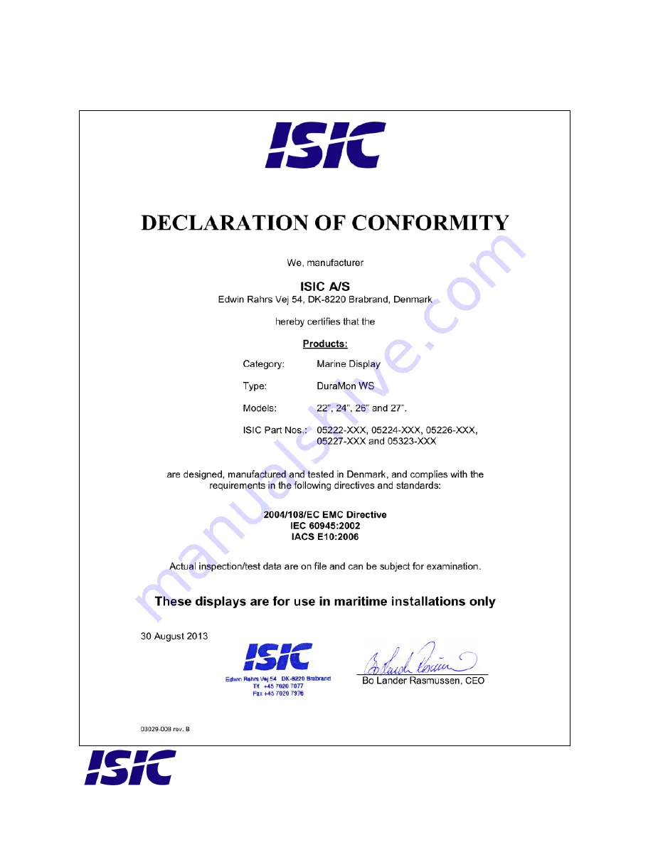 ISIC DuraMON 26 WS User'S Reference Manual Download Page 45