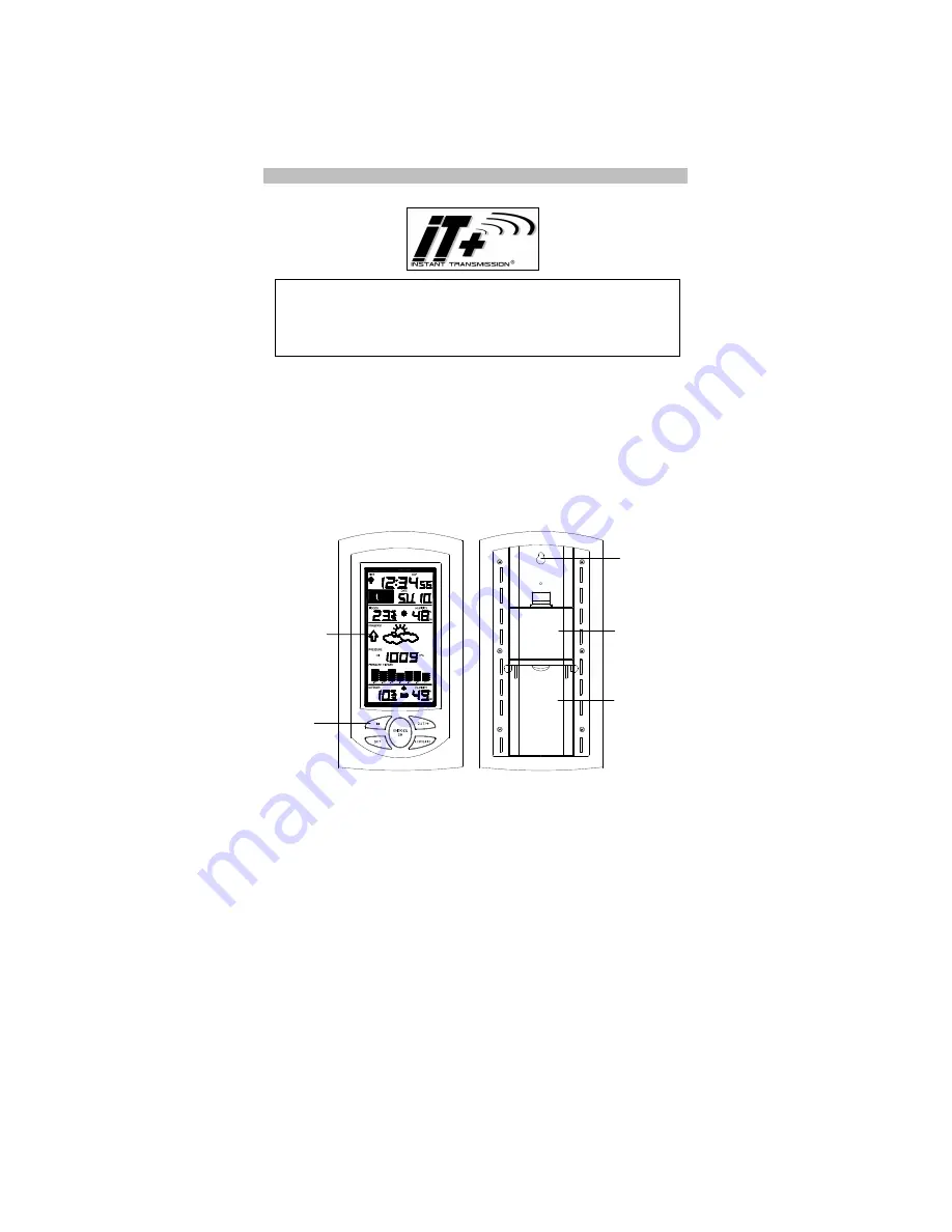iT+ WEATHER STATION Скачать руководство пользователя страница 1