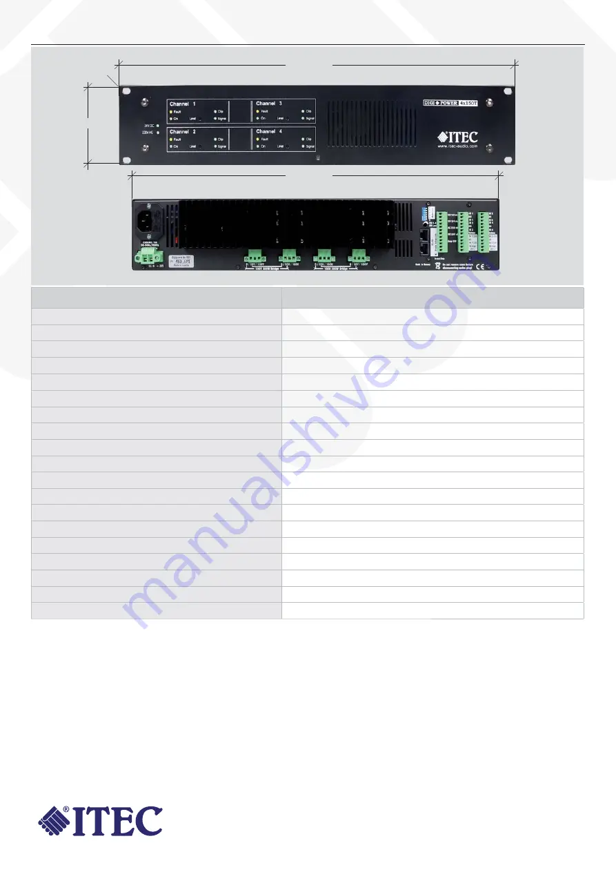 Itec DigiPower 4x150T/02 Manual Download Page 8