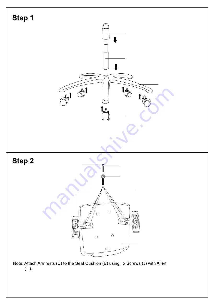 J.Burrows BWASHCHBK Assembly Instructions Manual Download Page 4