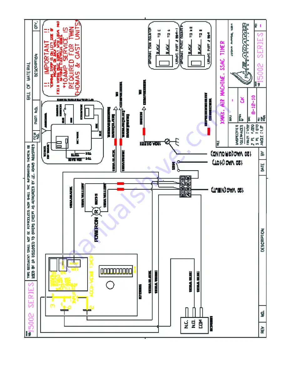 J.E. Adams 15000 Manual Download Page 11