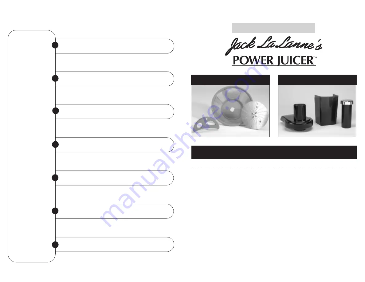 Jack Lananne's Power Juicer SSMT1000 Скачать руководство пользователя страница 2