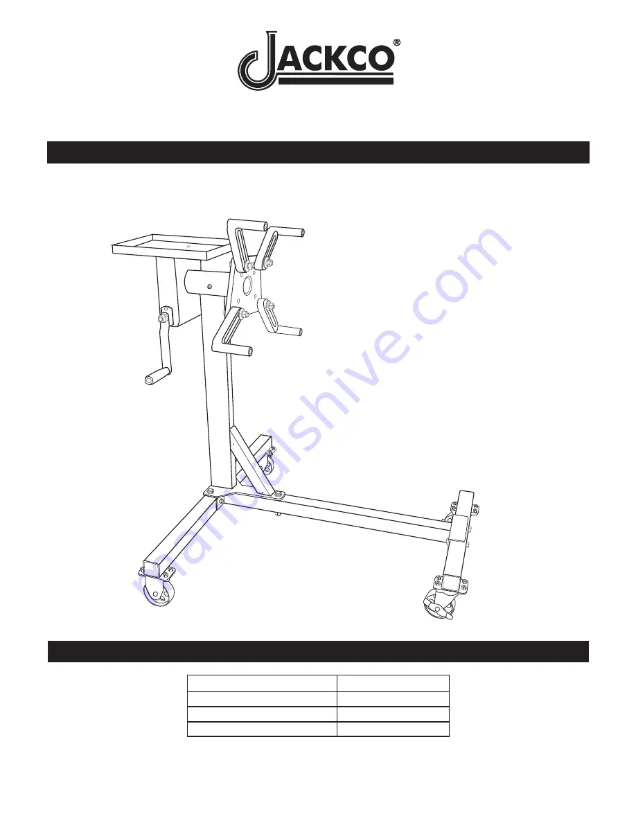 Jackco 71000R Owner'S Manual Download Page 1