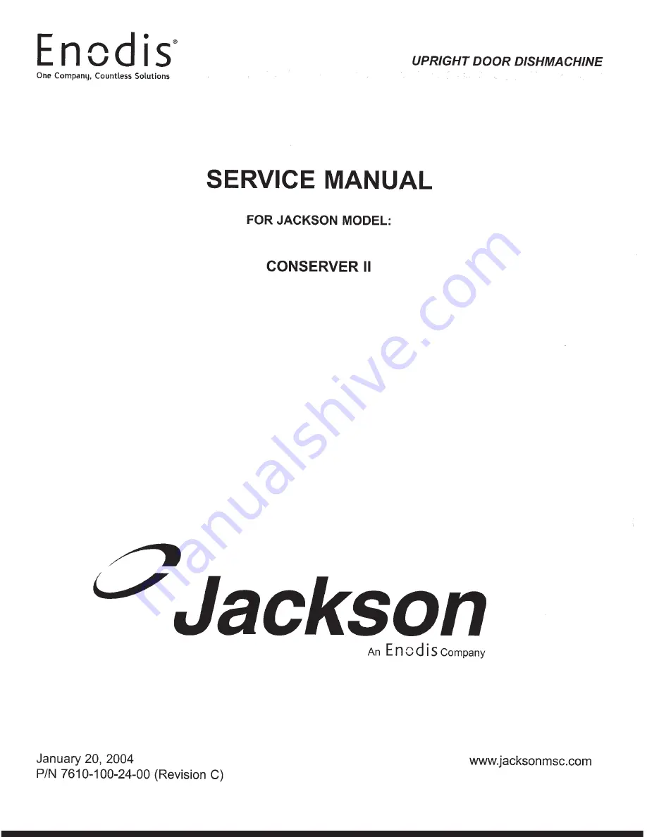 Jackson Conserver II Service Manual Download Page 1