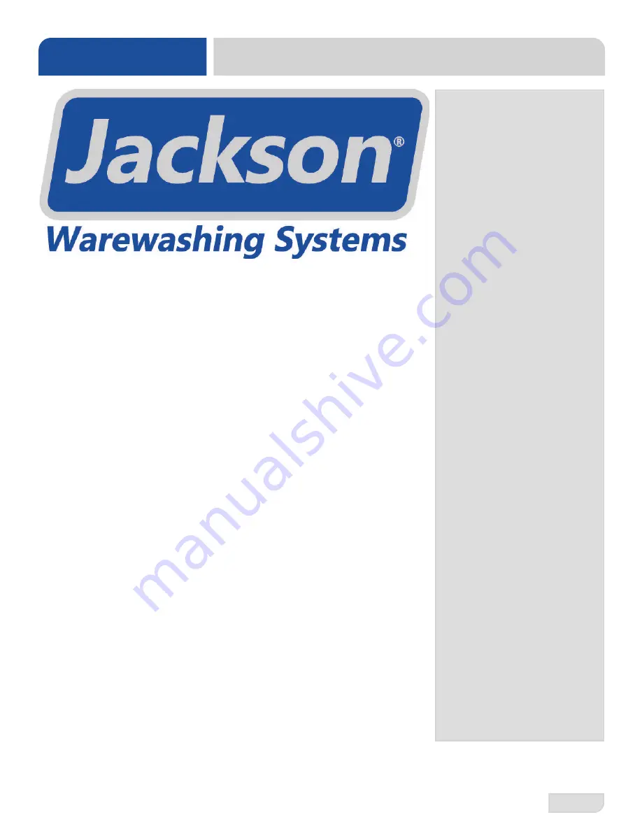 Jackson CONSERVER XL2 Installation, Operation And Service Manual Download Page 5