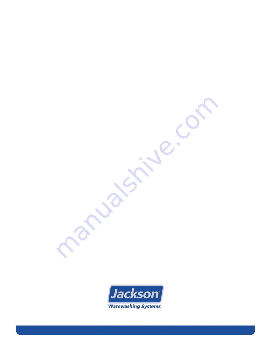 Jackson CONSERVER XL2 Installation, Operation And Service Manual Download Page 54