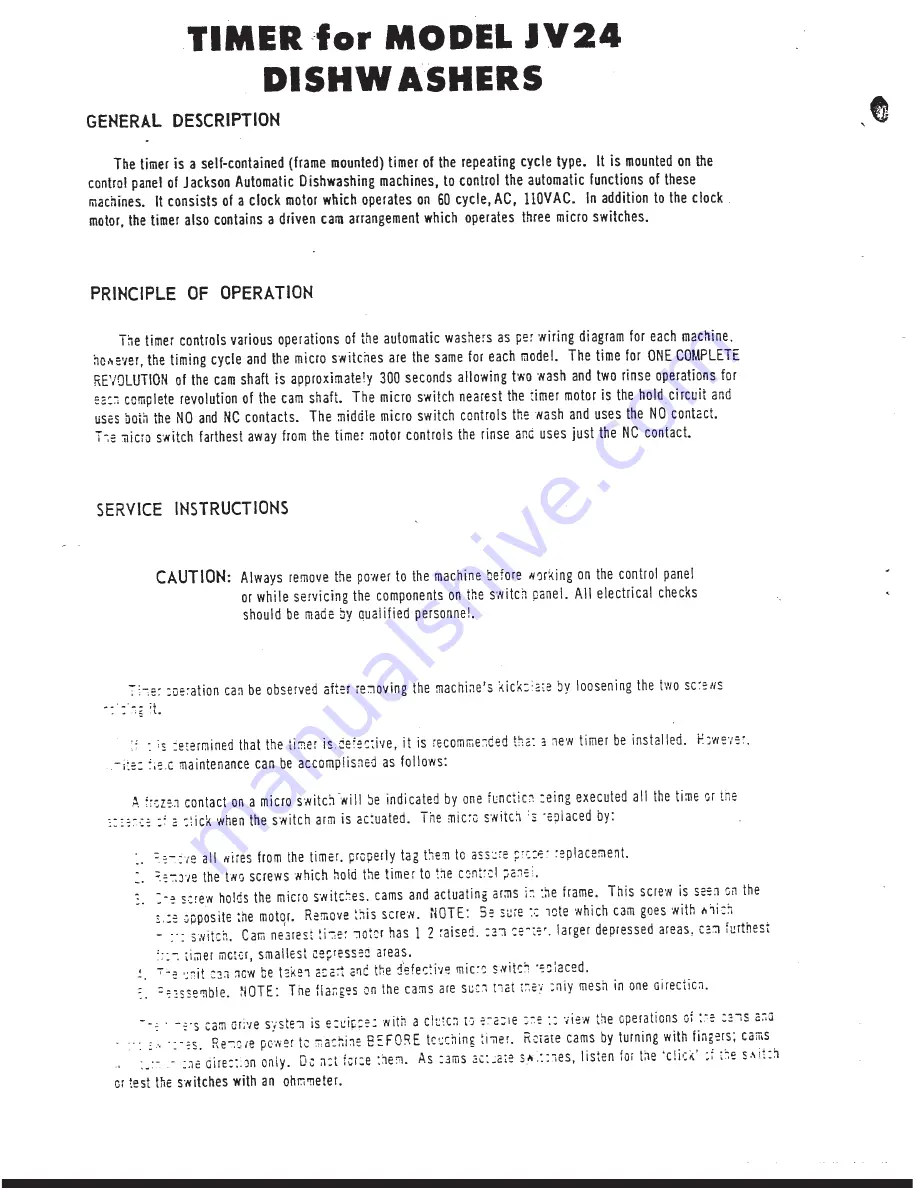 Jackson JV-24 A Operating And Maintenance Manual Download Page 8