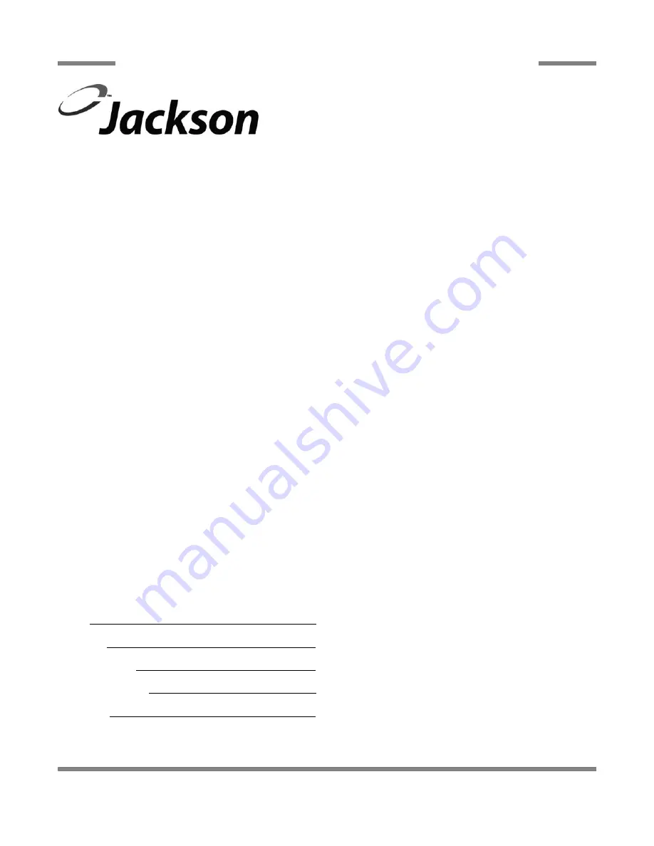 Jackson TEMPSTAR Installation & Operation Manual Download Page 6