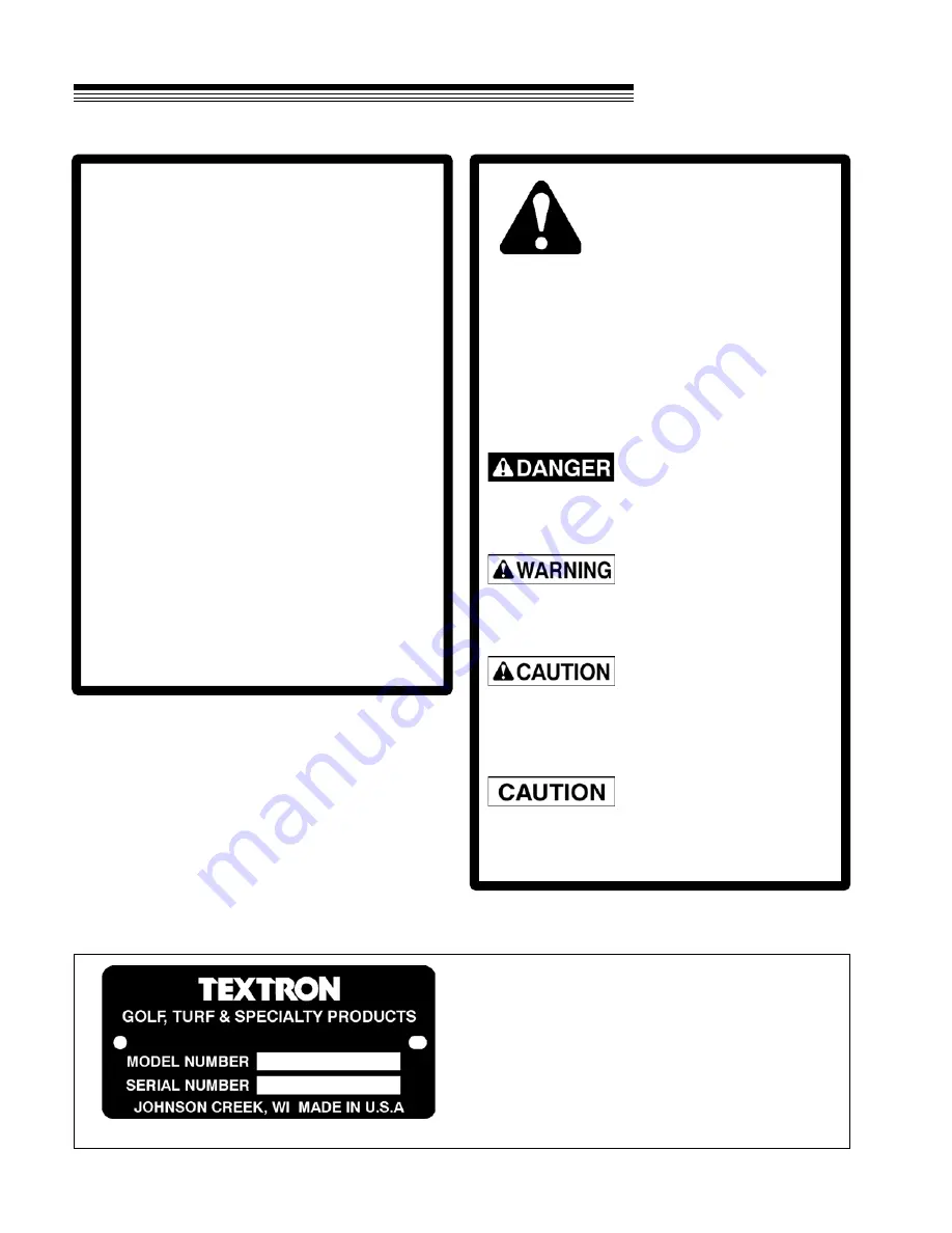 Jacobsen STEINER 75-70710 Owner/Operator'S Manual & Illustrated Parts List Download Page 6