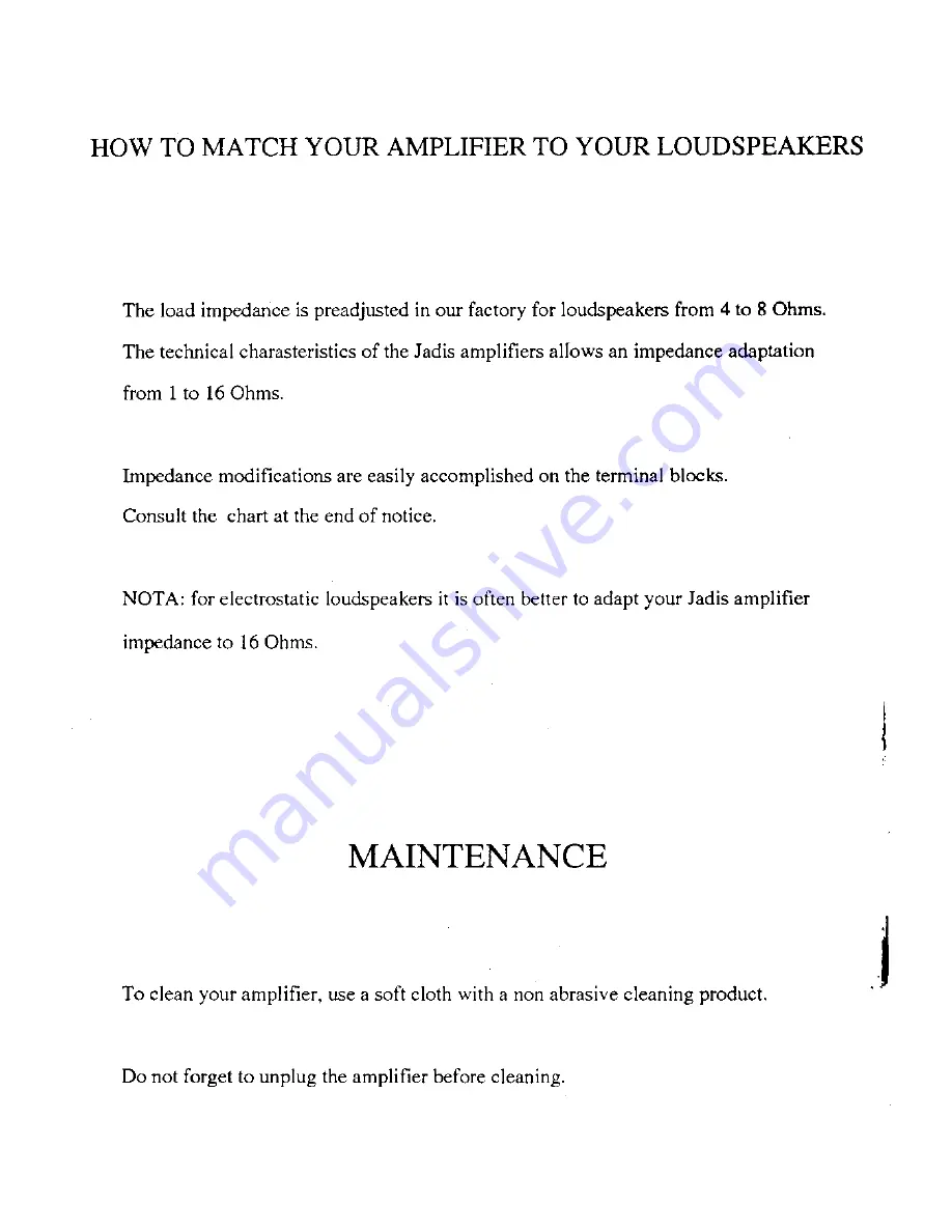 Jadis JA500 Installation Instructions Manual Download Page 5