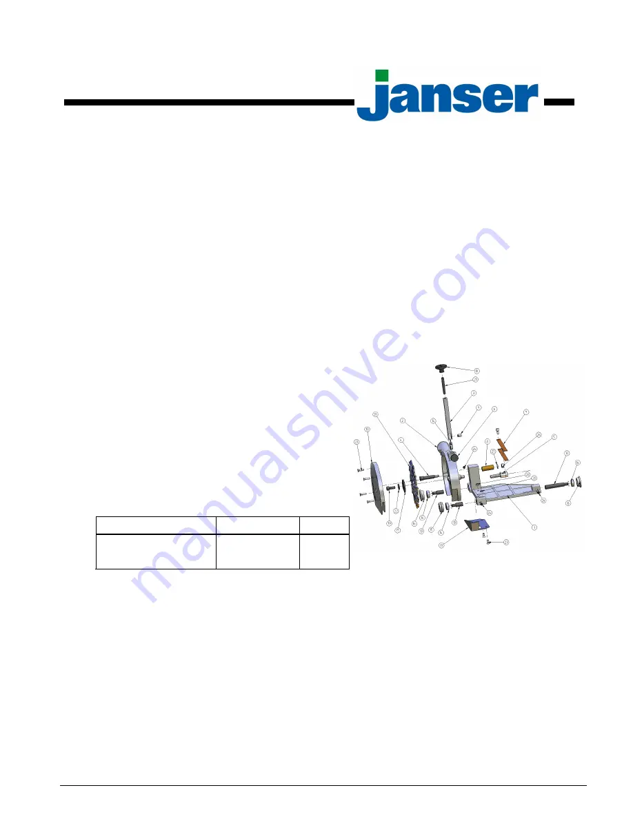 Janser KFU 830 Operation Manual Download Page 15