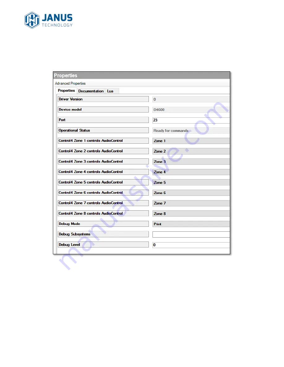 Janus AudioControl Director D4600 Скачать руководство пользователя страница 6