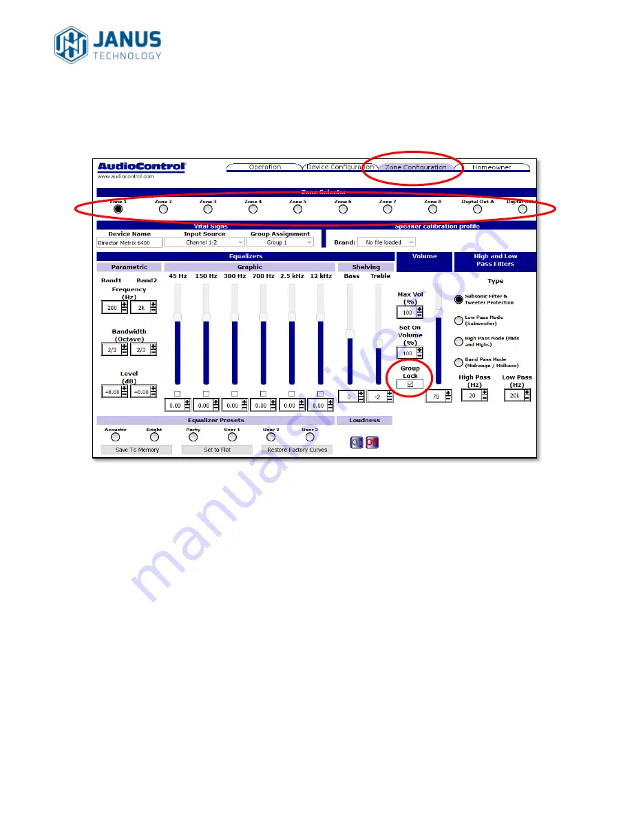 Janus AudioControl Director D4600 Скачать руководство пользователя страница 11