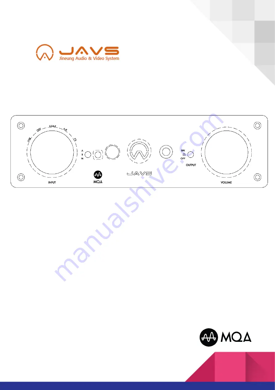 JAVS X7-DAC Femto Скачать руководство пользователя страница 1