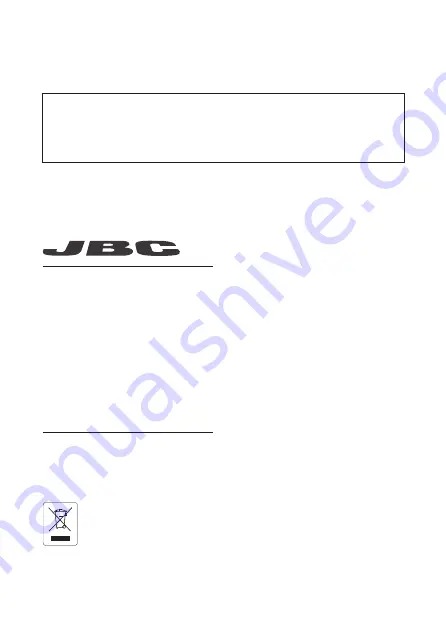 jbc CL0160 Manual Download Page 4