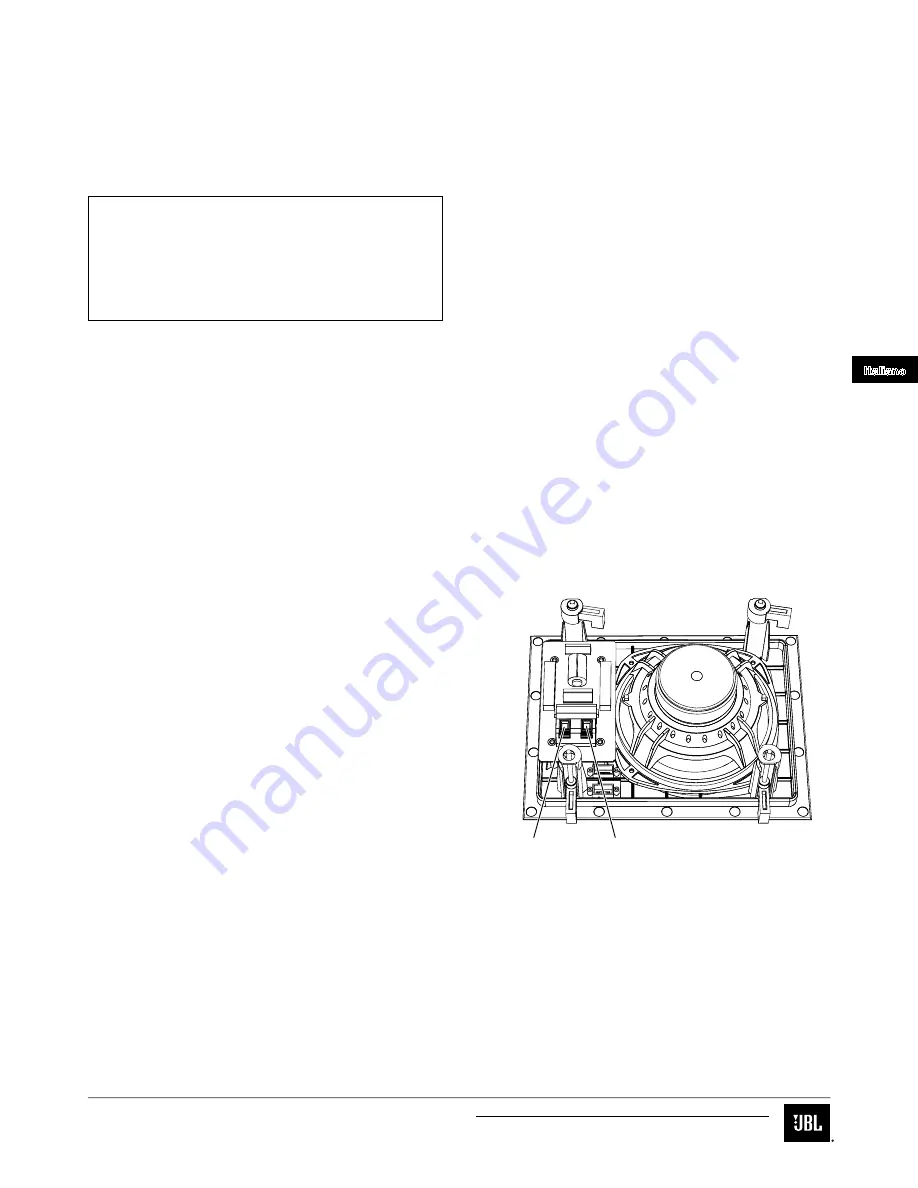 JBL ARENA 6IW Instruction Manual Download Page 34