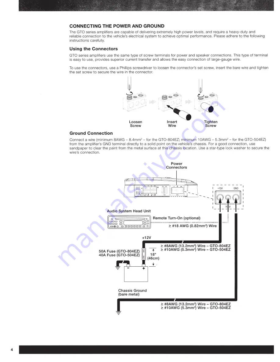 JBL GT0-504EZ Owner'S Manual Download Page 4