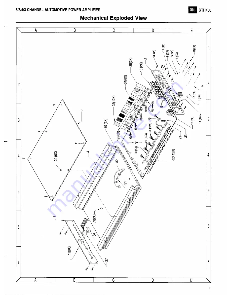 JBL GTH400 Technical Manual Download Page 9