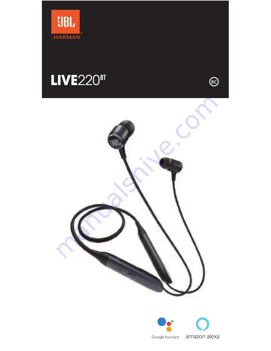 JBL LIVE220BT Quick Start Manual Download Page 1