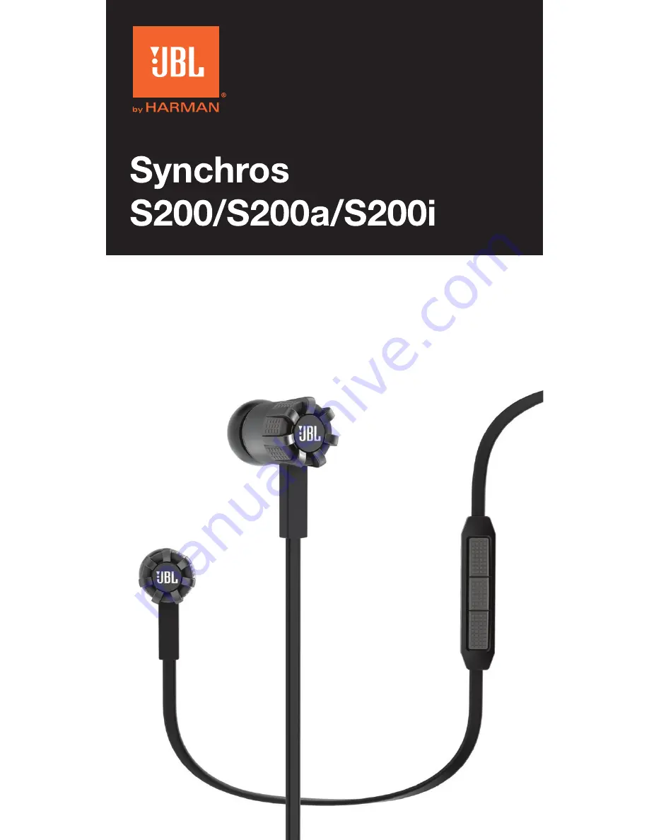 JBL Synchros S200 Quick Start Manual Download Page 1