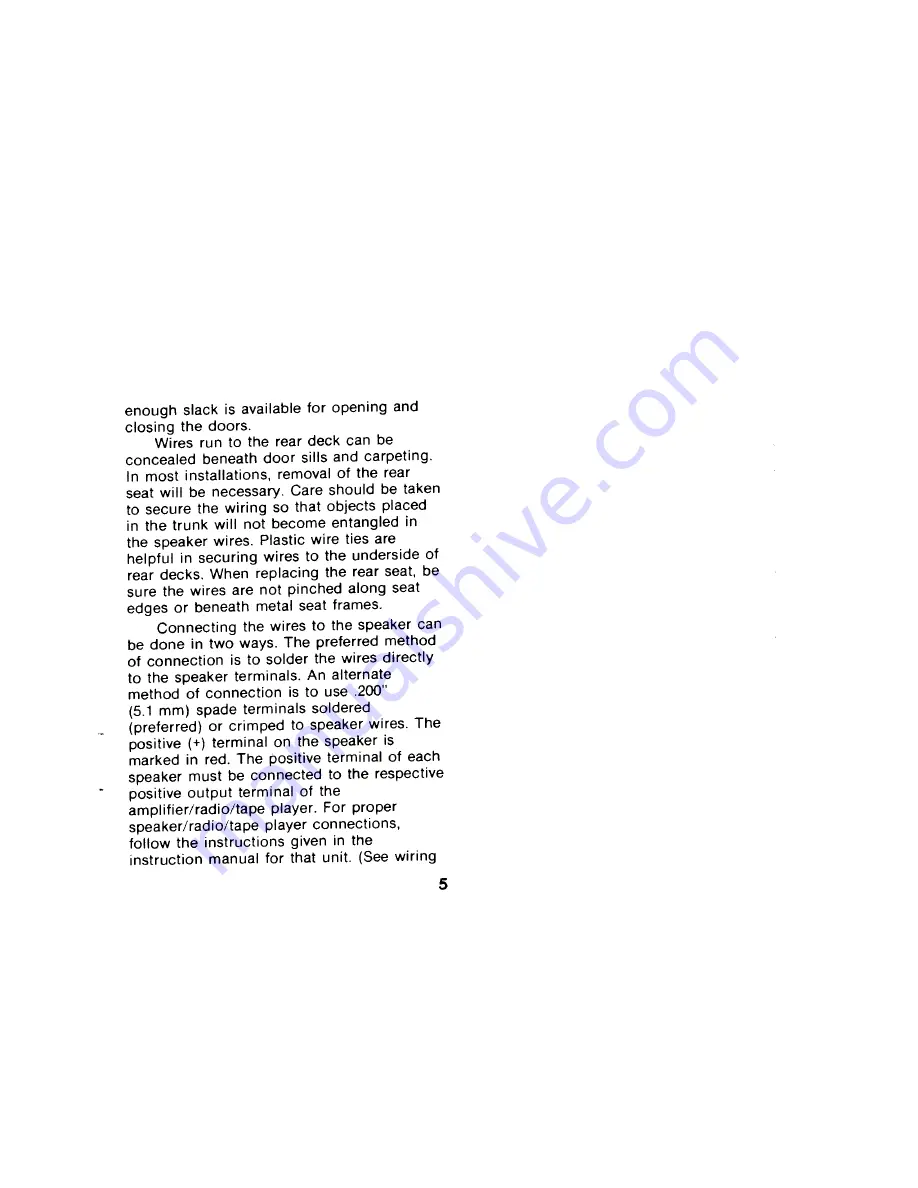 JBL T205 Instruction Manual Download Page 7