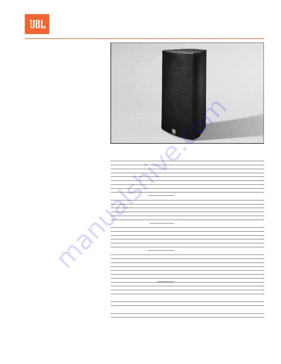 JBL VS3215-9 Specifications Download Page 1