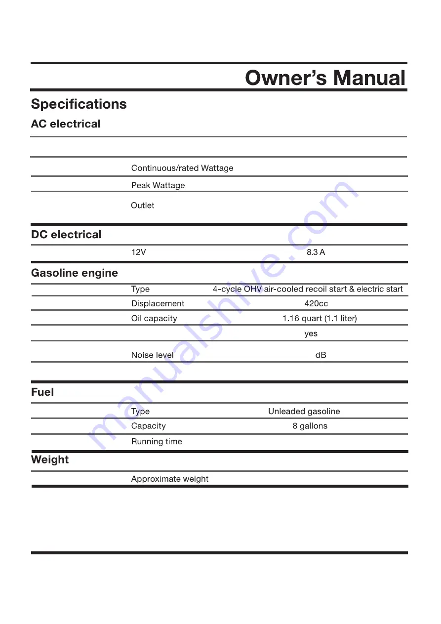 JD All-Power G10000EGL Owner'S Manual Download Page 34