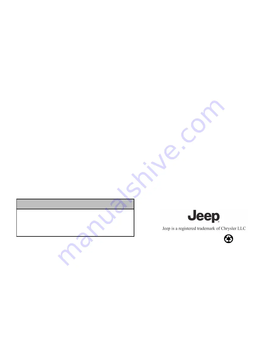 Jeep 2009 Grand Cherokee Owner'S Manual Download Page 2