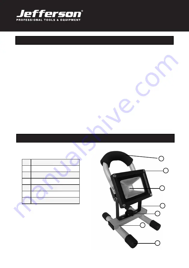 Jefferson Professional Tools & Equipment JEFWLT10W-110 Скачать руководство пользователя страница 2