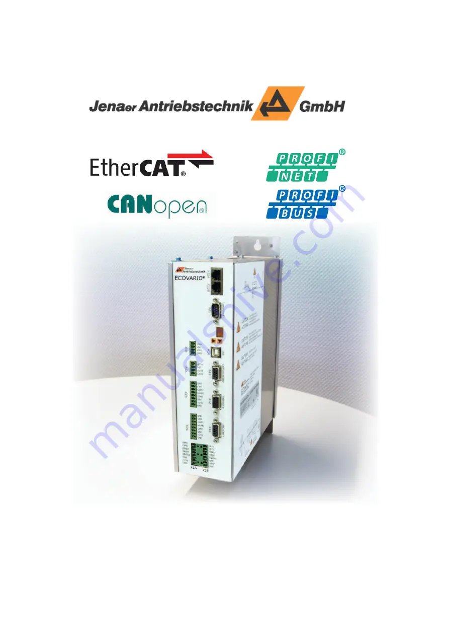 Jenaer Antriebstechnik EtherCAT CANopen ECOVARIO 616 Скачать руководство пользователя страница 1