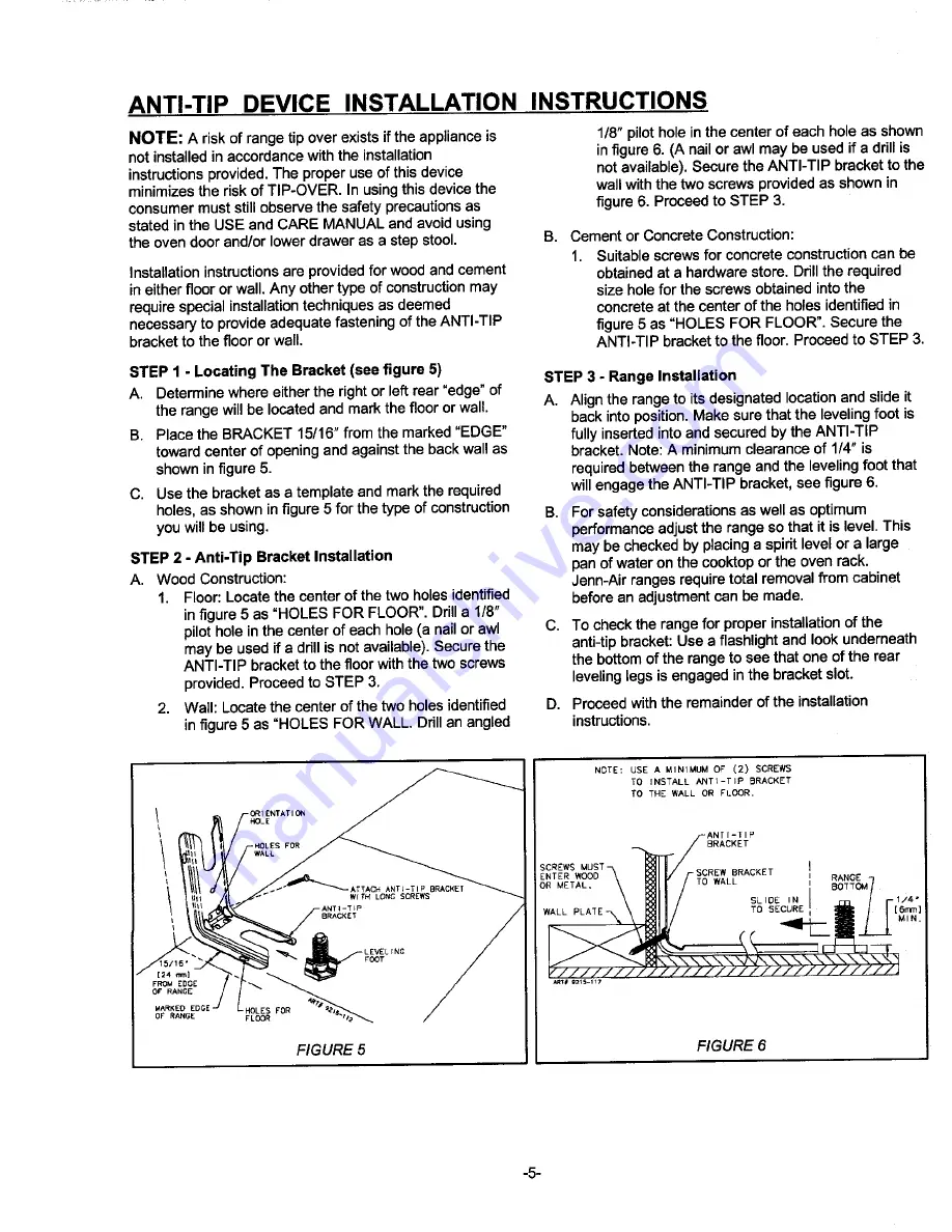 Jenn-Air 8181P367-60 Installation Manual Download Page 5