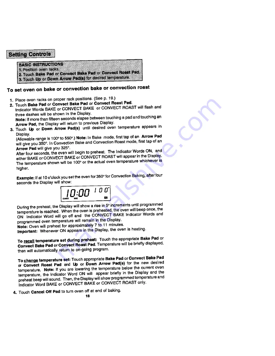 Jenn-Air FCE10610 Use And Care Manual Download Page 18