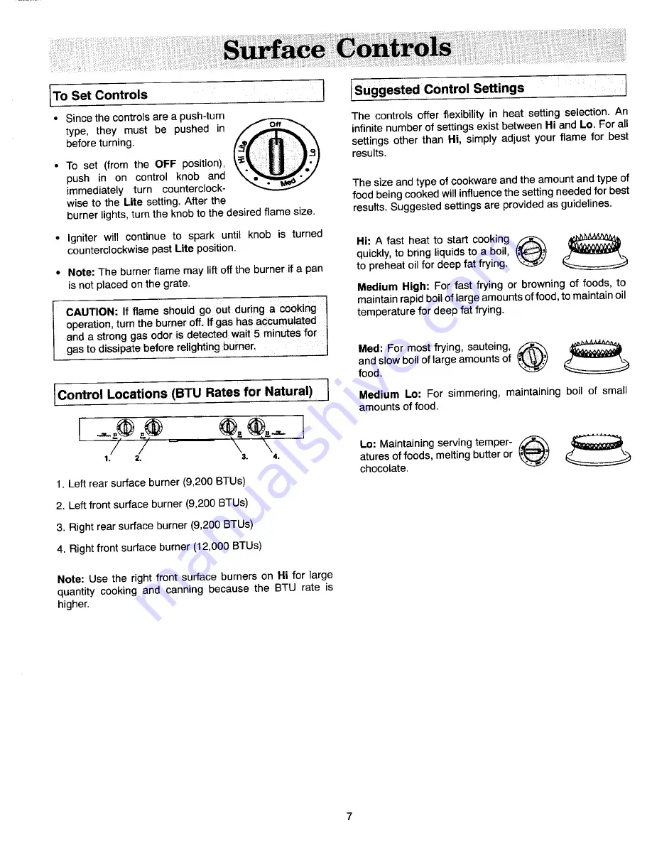 Jenn-Air FCG20600 Use And Care Manual Download Page 7