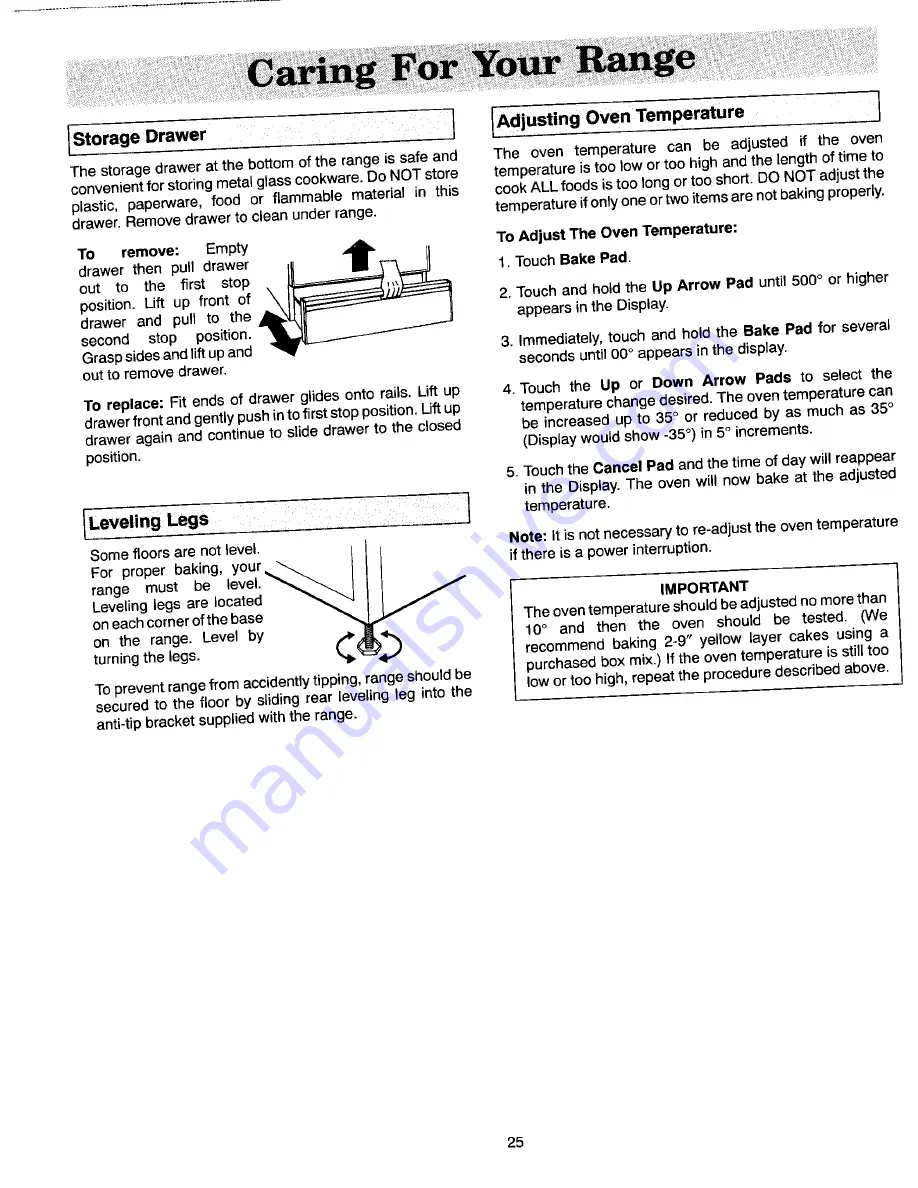 Jenn-Air FCG20600 Use And Care Manual Download Page 25