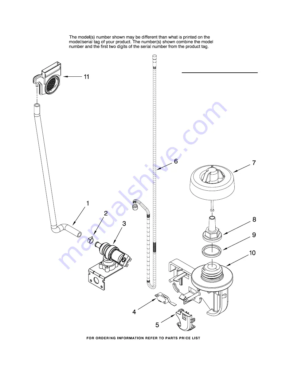 Jenn-Air JDB1255AWB10 Parts List Download Page 6