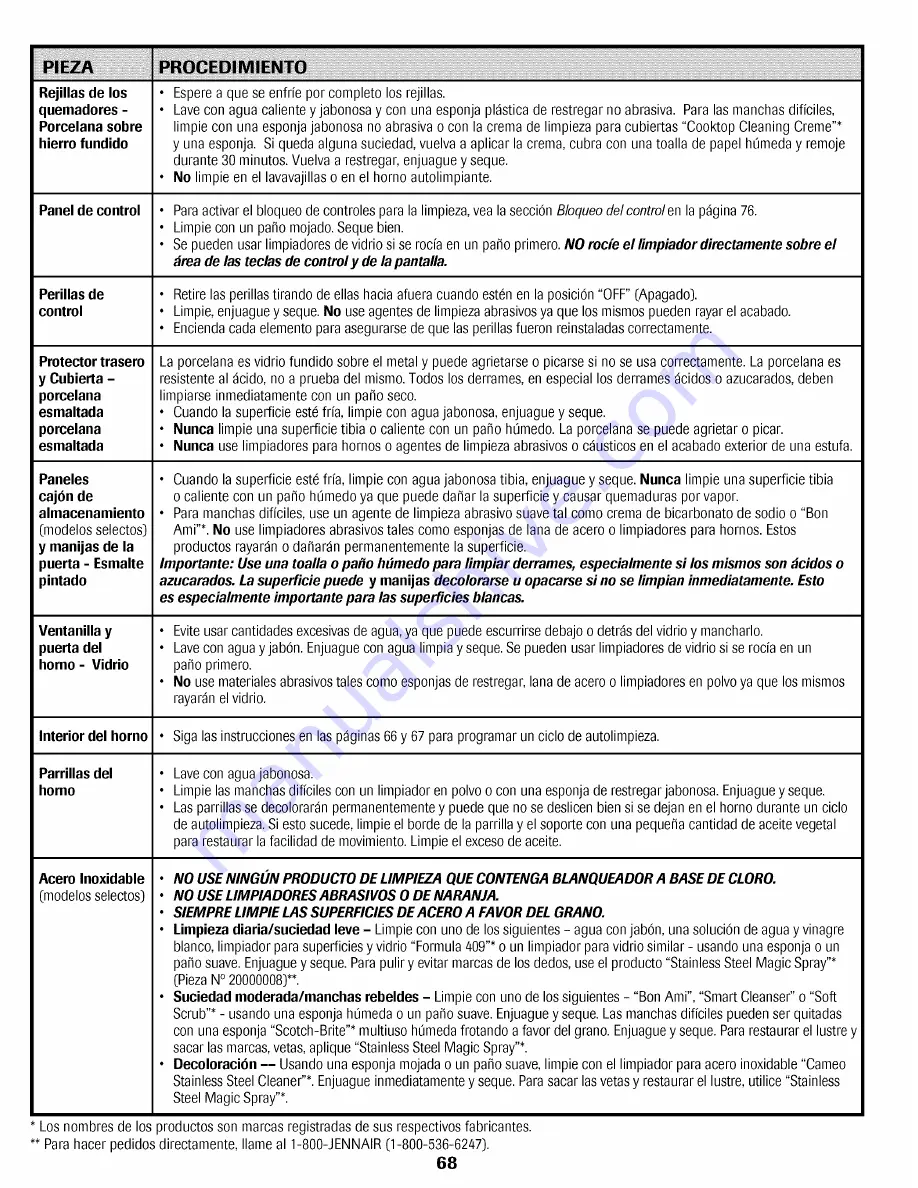 Jenn-Air JDR8880RDB1 Use & Care Manual Download Page 69