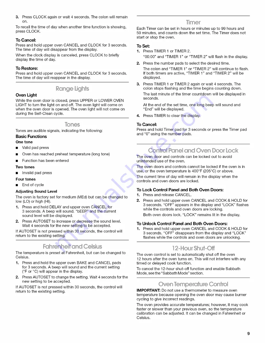 Jenn-Air JDR8895BAB13 Installation Instructions And Use & Care Manual Download Page 9