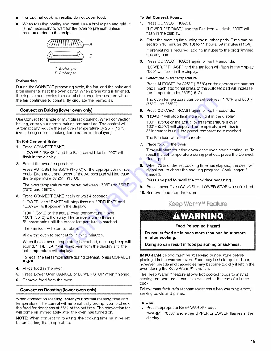 Jenn-Air JDR8895BAB13 Installation Instructions And Use & Care Manual Download Page 15