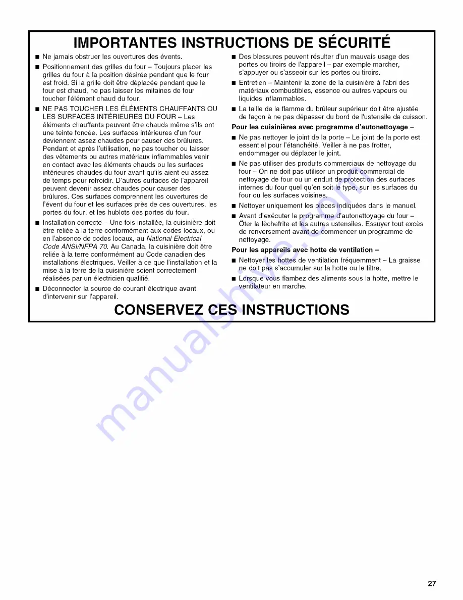 Jenn-Air JDR8895BAB13 Installation Instructions And Use & Care Manual Download Page 27