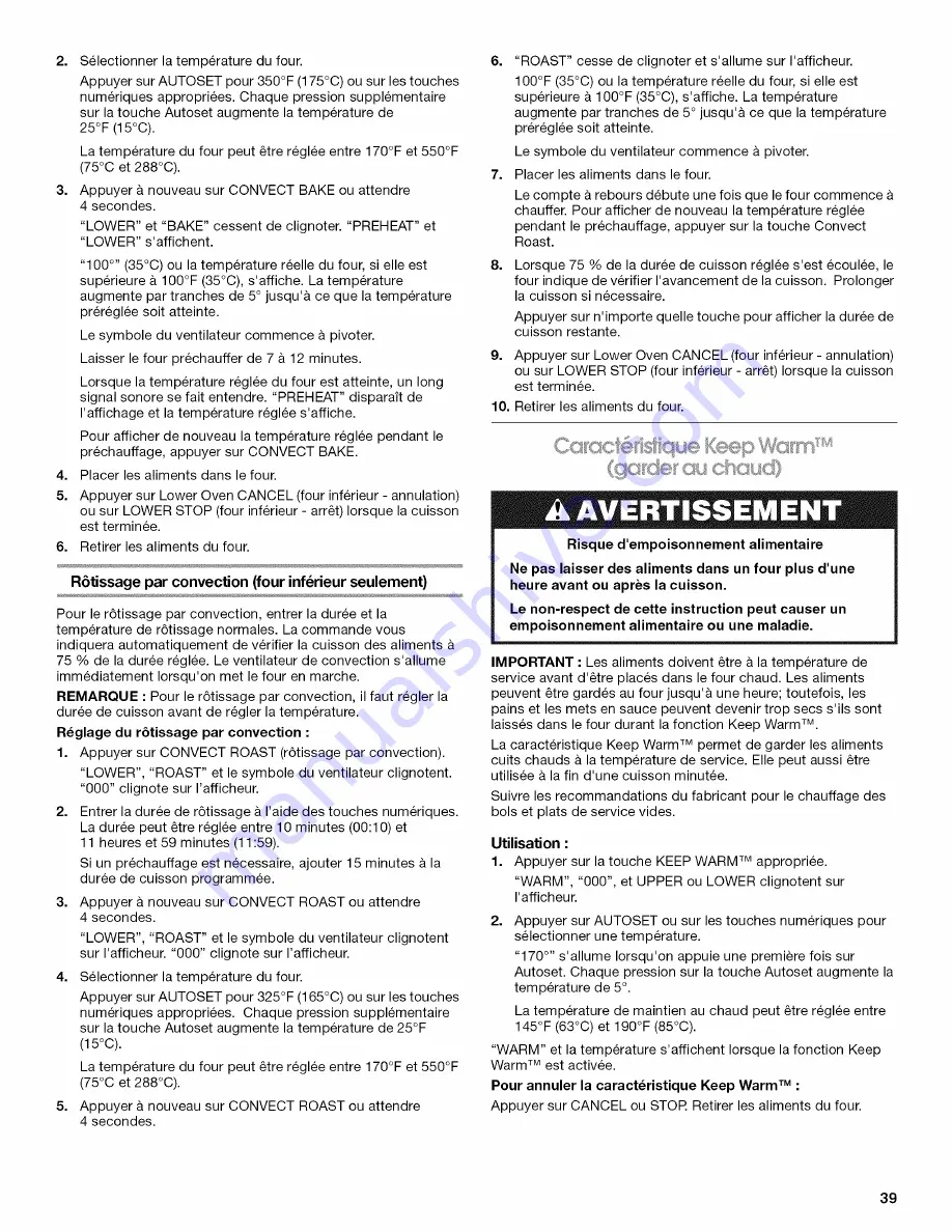 Jenn-Air JDR8895BAB13 Installation Instructions And Use & Care Manual Download Page 39