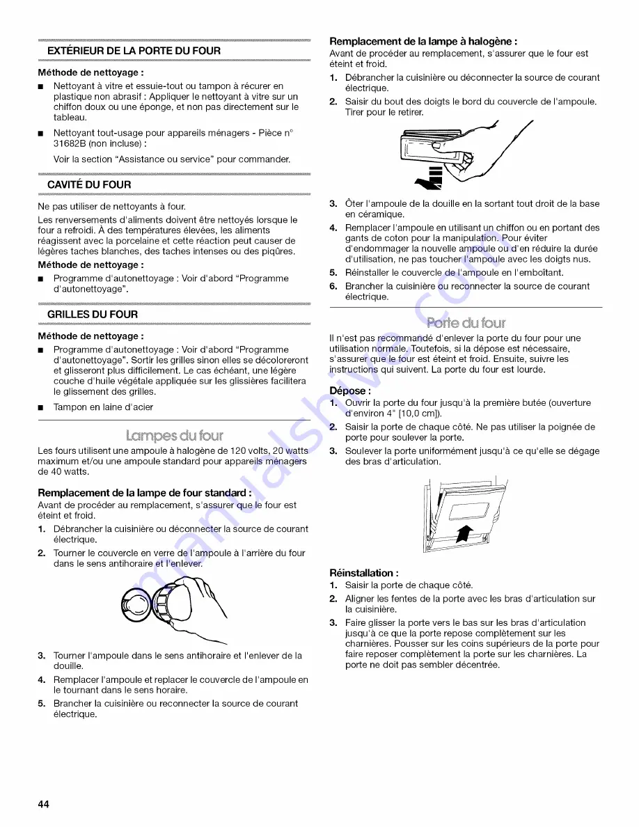 Jenn-Air JDR8895BAB13 Installation Instructions And Use & Care Manual Download Page 44