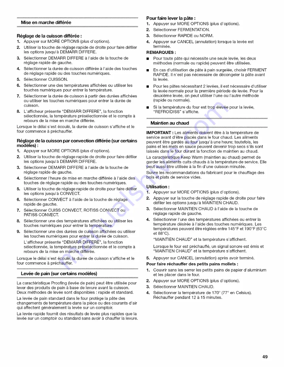 Jenn-Air JDS8850 Use & Care Manual Download Page 49