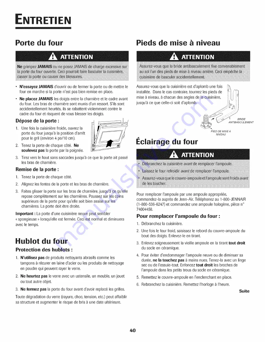 Jenn-Air JDS8850BDS19 Use & Care Manual Download Page 41