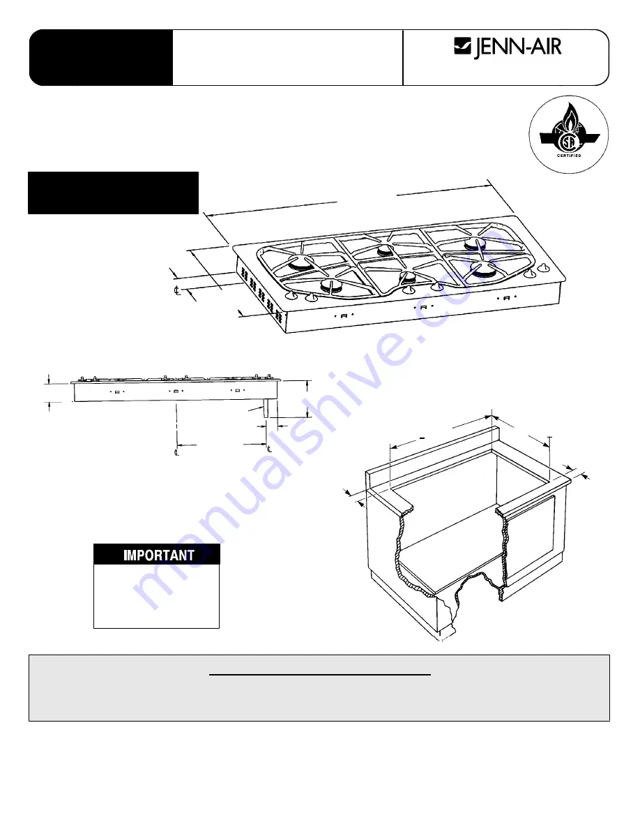 Jenn-Air JGC8645 Installation Manual Download Page 17