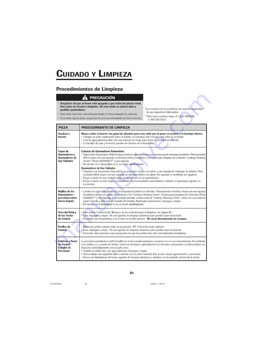 Jenn-Air JGR8775QDB Use & Care Manual Download Page 85