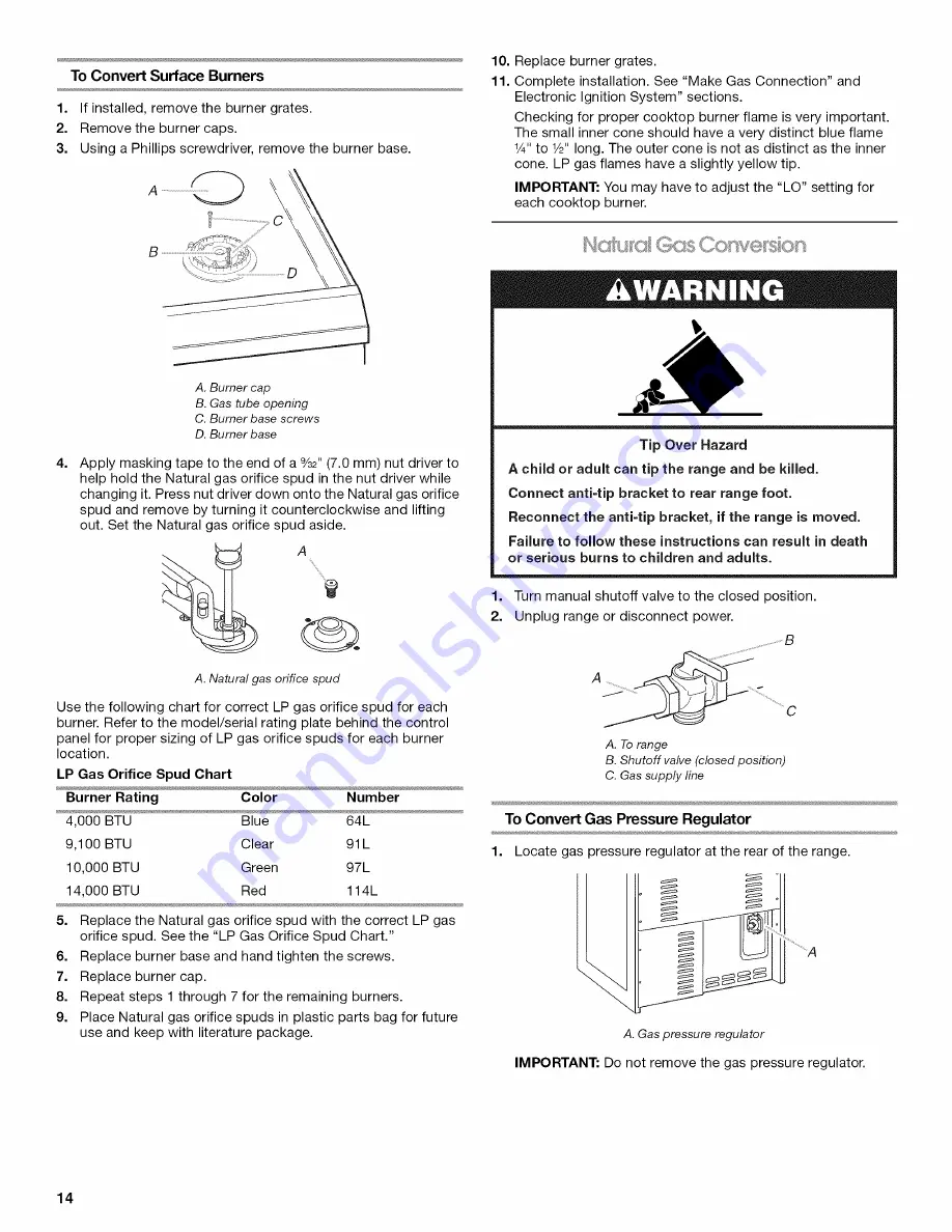 Jenn-Air JGR8895BDS12 Installation Instructions Manual Download Page 14