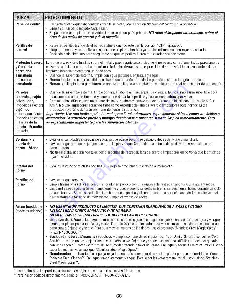 Jenn-Air JGS8750BDS - Jenn-AirR Gas Slide-In Range Use And Care Manual Download Page 69