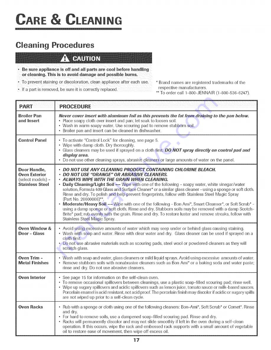 Jenn-Air JJW8430DDB Use & Care Manual Download Page 18