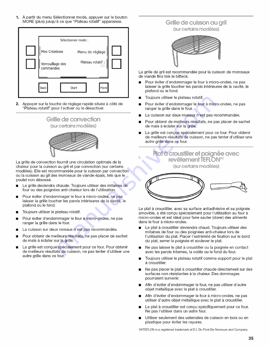 Jenn-Air JMW2430WR00 Use & Care Manual Download Page 35