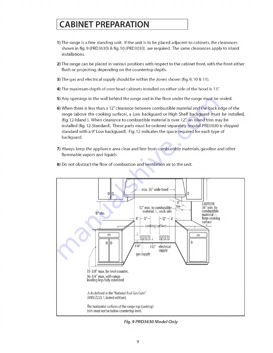 Jenn-Air Pro-Style PRD3030 Installation Manual Download Page 10